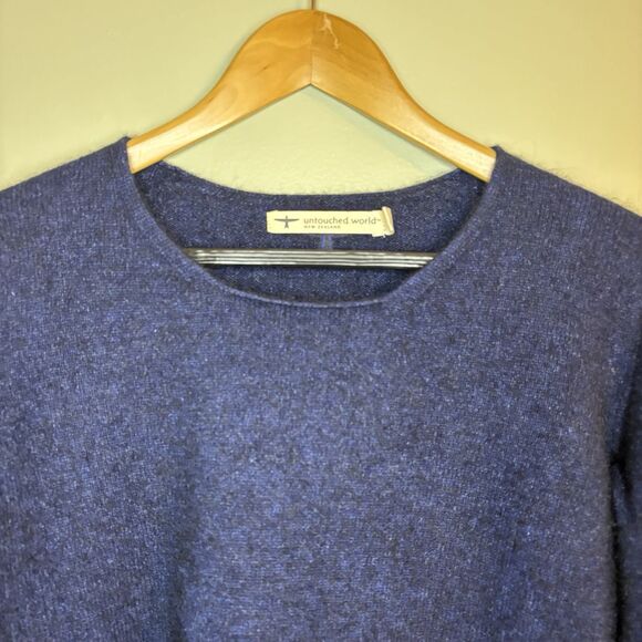 UNTOUCHED WORLD Womens Essential Sweater Zephyr Merino Wool Possum Silk - Picture 3 of 11